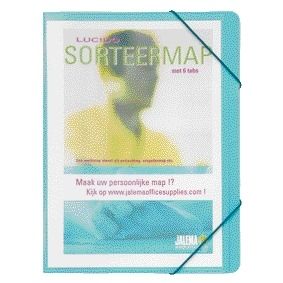 Jalema - Sorting folder Djois personalizable A4 6 tabs blue