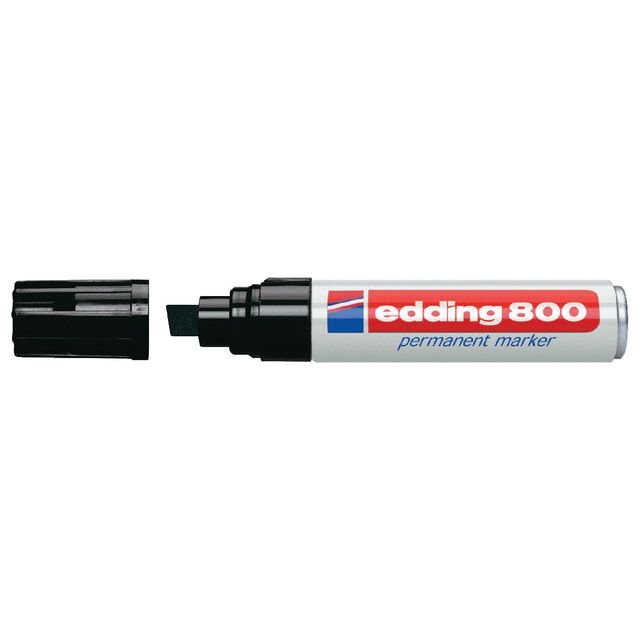 Edding - Felt -Tip Edding 800 incliné 4-12 mm noir | 1 pièce | 100 pieces