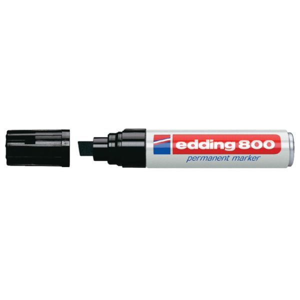 Edding -  Viltstift  800 schuin 4-12mm zwart | 5 stuks