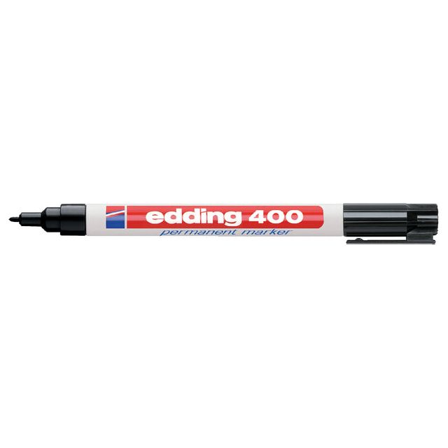 Edding - Filz -Tip Edding 400 Runde 1mm schwarz | 1 Stück | 10 Stück