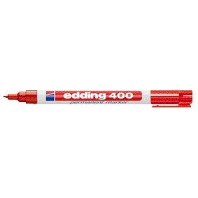 Edding - Rotulador 400 redondo 1mm rojo