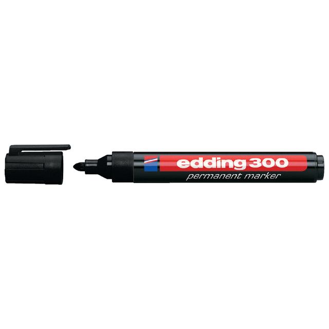 Edding - Viltstift edding 300 rond zwart 1.5-3mm | 10 stuks