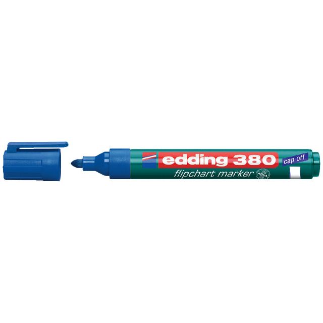 Edding -Filz -Tip Edding 380 Flipover um 1,5-3 mm blau | Außenschachtel ein 10 Stück