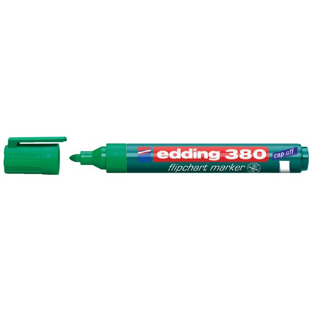 Edding - Viltstift edding 380 flipover rond groen 1.5-3mm | 10 stuks