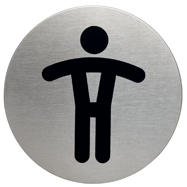 Durable - Infobord pictogram 4905 wc heren rond 83Mm | 5 stuks