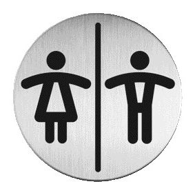 Durable - Information sign pictogram 4920 toilets D/H round 83mm