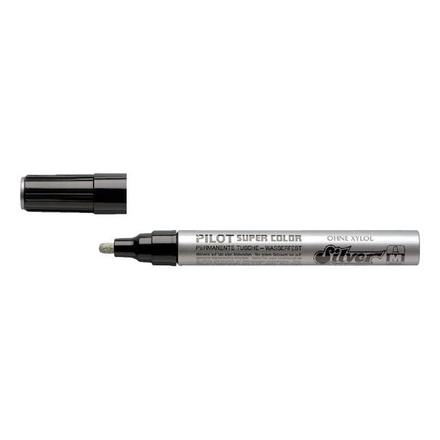 Pilot - Viltstift pilot super sc-s m zilver | 12 stuks