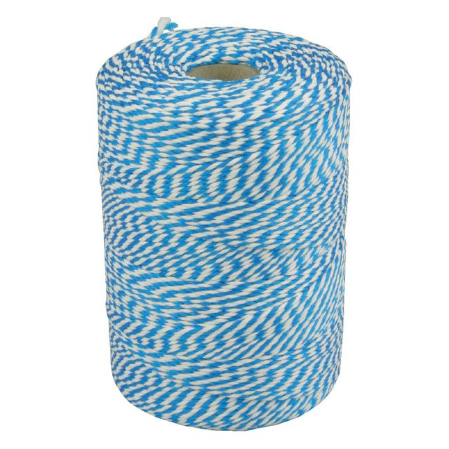 Muller - Touw katoen 45meter 50gr blauw/wit