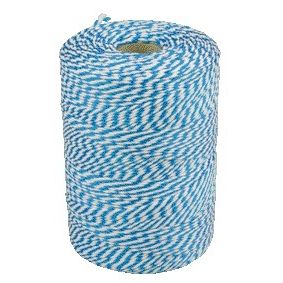 Muller -  Touw  katoen 50 gram 45 meter blauw/wit | 10 stuks