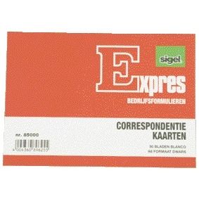 Expres -  Correspondentiekaart sigel  a6 ivoorkarton