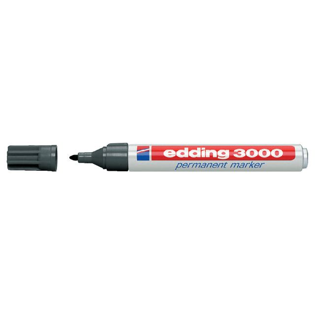 Edding - Viltstift edding 3000 rond grijs 1.5-3mm | 10 stuks