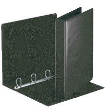 Esselte - Presentation ring binder panorama A4 4-ring D-mechanism 20mm PP black | 10 pieces