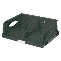 Leitz - Boîte aux lettres Sorty standard A4 maxi transversale noir | 4 pièces