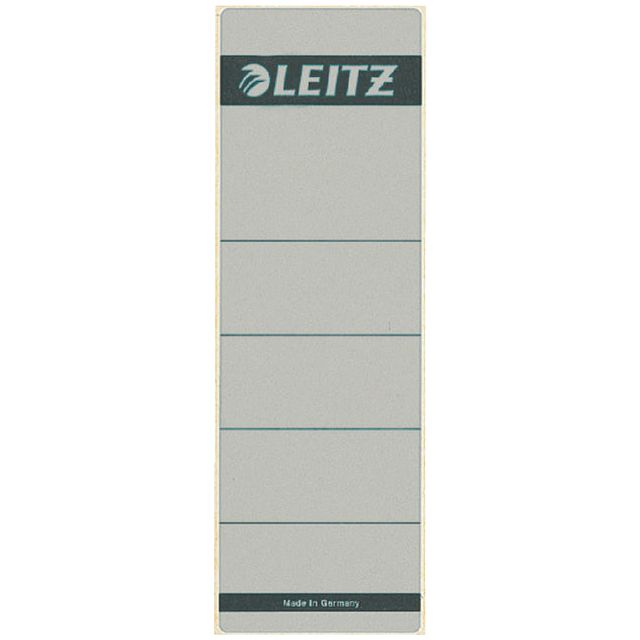 Leitz - Rugetiket breed/kort 62x192mm zelfklevend grijs | 10 stuks