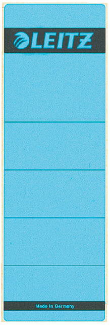 Leitz - rugetiketten, zelfklevend, ft 6,1 x 19,1 cm, pak van 10 stuks, blauw