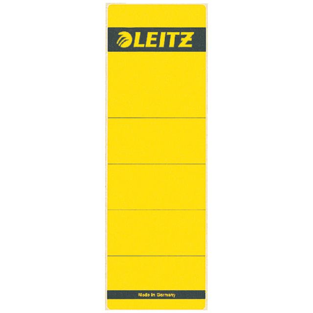 Leitz - Label arrière Leitz 1642 62x192mm jaune | Pak un 10 pièces | 10 morceaux