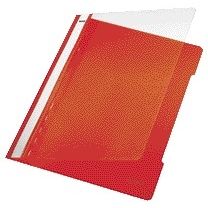 Leitz - Fijador rápido Estándar A4 PP reciclado rojo