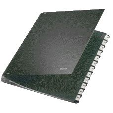 Leitz - Carpeta térmica 1-12 270x18x345mm aglomerado negro