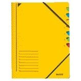 Leitz - Carpeta clasificadora 7 pestañas cartón amarillo | 5 piezas
