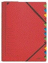 Leitz -  Sorteermap  12 tabbladen karton rood | 5 stuks