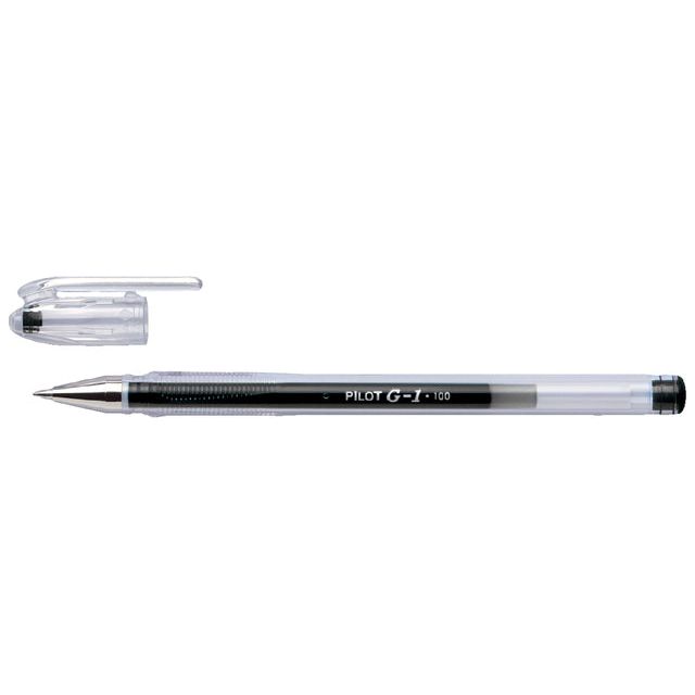 Pilot - Gelschrijver PILOT G1 zwart  schrijfbreedte 0.4mm | 12 stuks