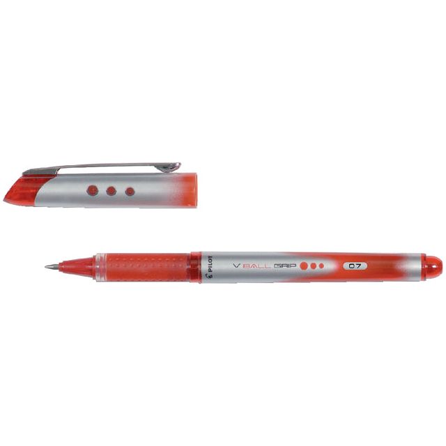 Pilot-Rollerpen pilote V-ball Grip BLN-VBG-7 M RED | Boîte extérieure une pièce 12