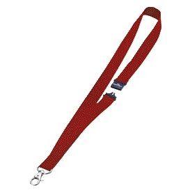 Durable - Cordón textil 8137 con mosquetón rojo | 10 piezas
