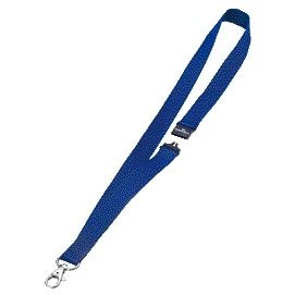 Durable - Cordon textile 8137 avec mousqueton bleu foncé
