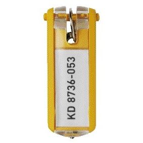 Durable - Etiqueta para llave 1957 con anillo amarillo