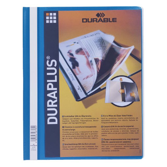 Durable - Snelhechtmap Duraplus A4 blauw | 25 stuks