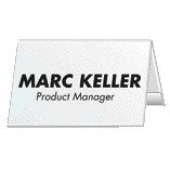 Durable - Table nameplate 8051 52x100mm transparent