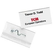 Durevole - Badge 8006 con spilla 30x60mm | 100 pezzi