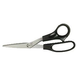 Quantore - Schere 190mm + Kunststoffgriff schwarz | 12 Stück