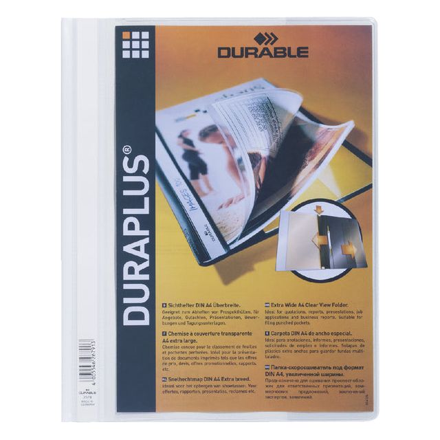 Durable - Snelhechtmap Duraplus A4 wit | 25 stuks