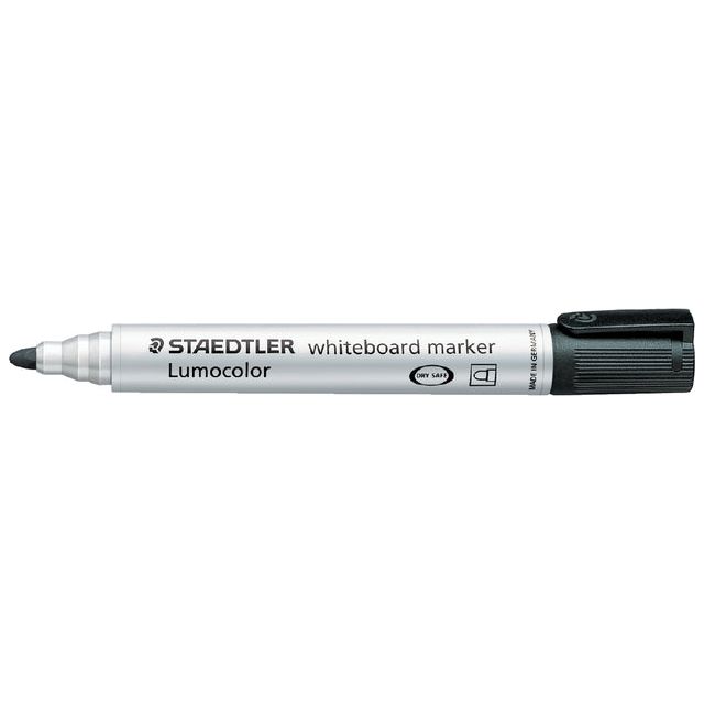 Staedtler - Felt -Tip Pen 351 Blanc Blanc autour de 2 mm noir | Boîte extérieure une pièce de 10