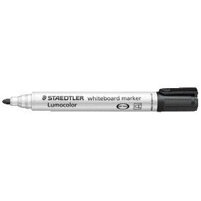 Staedtler - Marqueur pour tableau blanc Lumocolor 351 rond noir 2mm