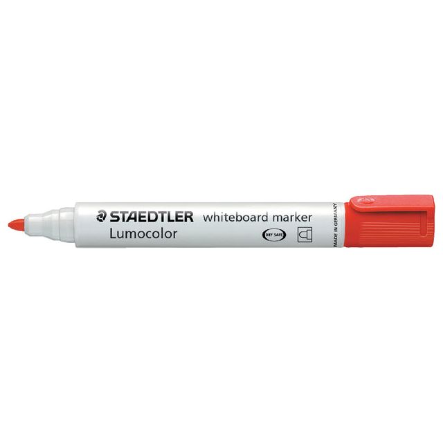 Staedtler - Felt -Tip Pen 351 Blanc Blanche autour de 2 mm rouge | 10 morceaux