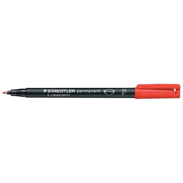 Staedtler - Filz -Tip Pen OHP Lumo F 318 Perm Red | Außenschachtel ein 10 Stück