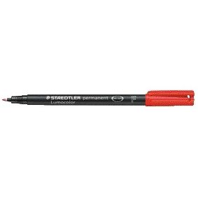 Staedtler - Felt-tip pen Lumocolor 318 permanent F red