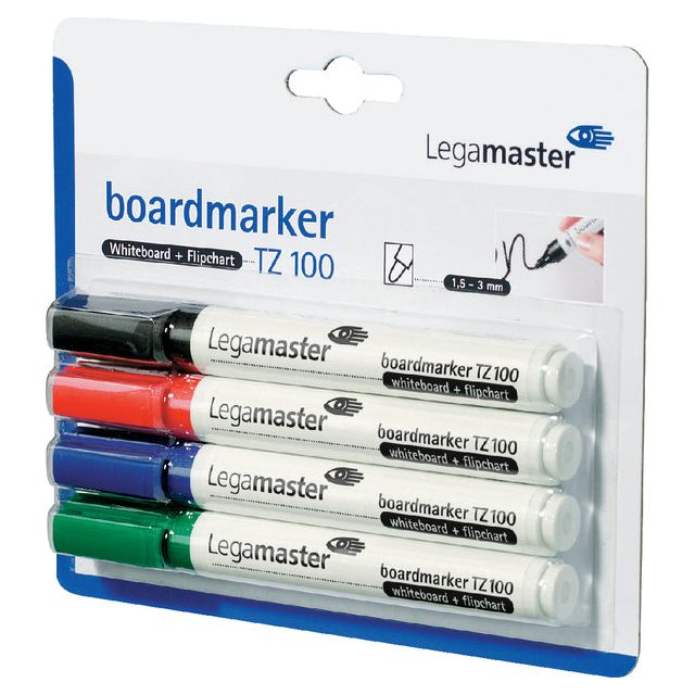 LEGAMASTER - FELT -vertlift Legamaster TZ100 Whiteboard 2mm 4st Asd | Blister un 4 pièces