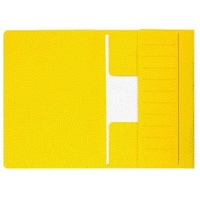 Djois -  Dossiermap  Mammoet folio 3 kleppen 250gr recylced geel