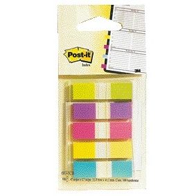 Post-it - Index tabs 6835 11.9x43.1mm assorted 100 tabs