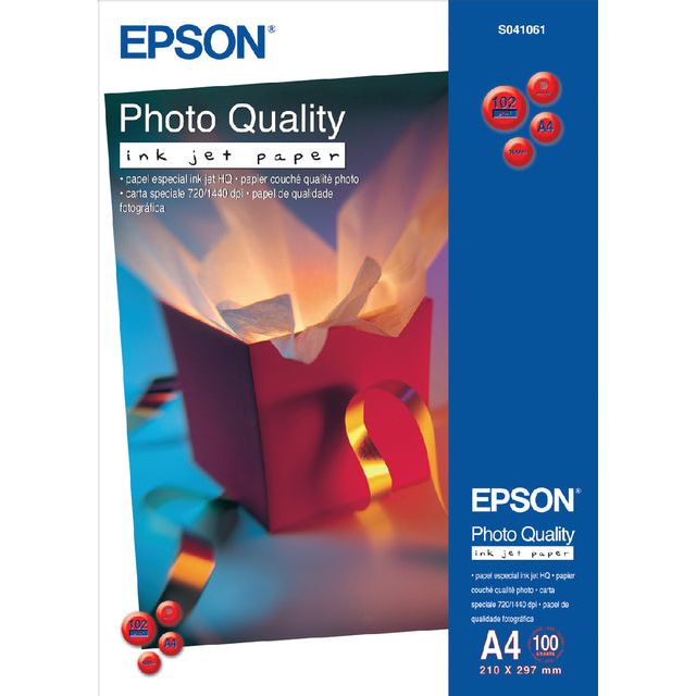 EPSON - Papier à jet Ink Epson S041061 A4 102gr Mat | Pack de 100 draps