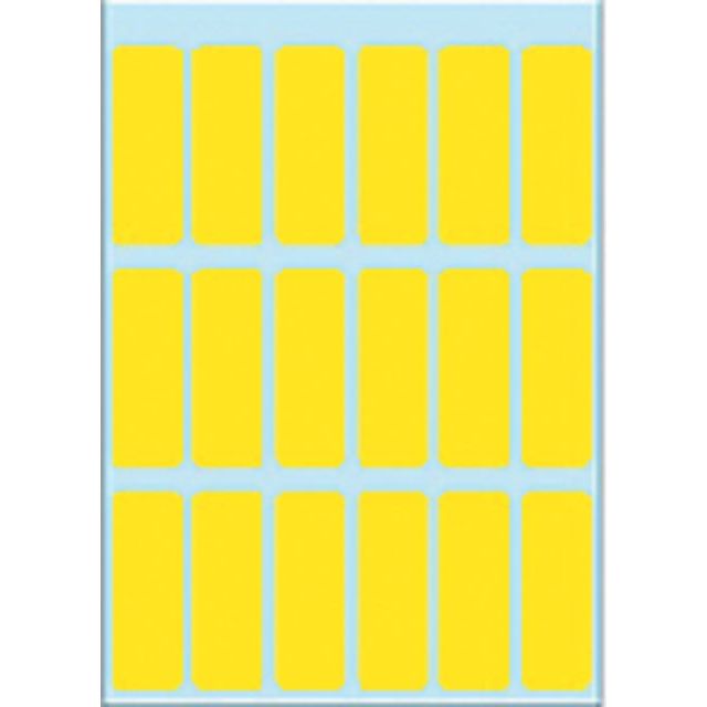 Herma - Herma 3651 12x34mm Label Yellow 90 Stücke | Blister ein 7 Blatt | 10 Stück