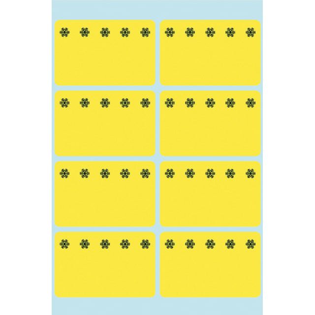 Herma - Herma 3771 26x40mm Étiquette Frozen Yellow 48 Pieces | Blister une feuille à 6 | 10 morceaux