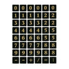 HERMA - Etiquette 4131 13x13mm chiffres 0-9 noir sur or