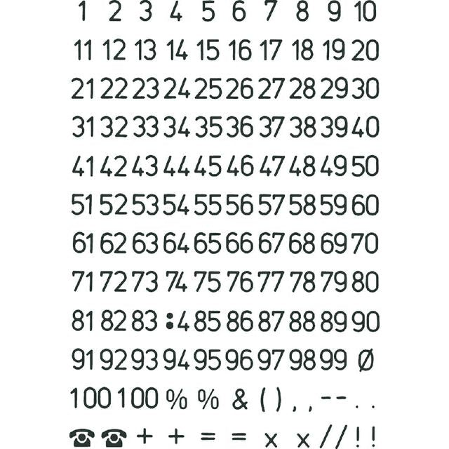 HERMA - Etiket 4155 5mm getallen zwart op transparant | 10 stuks