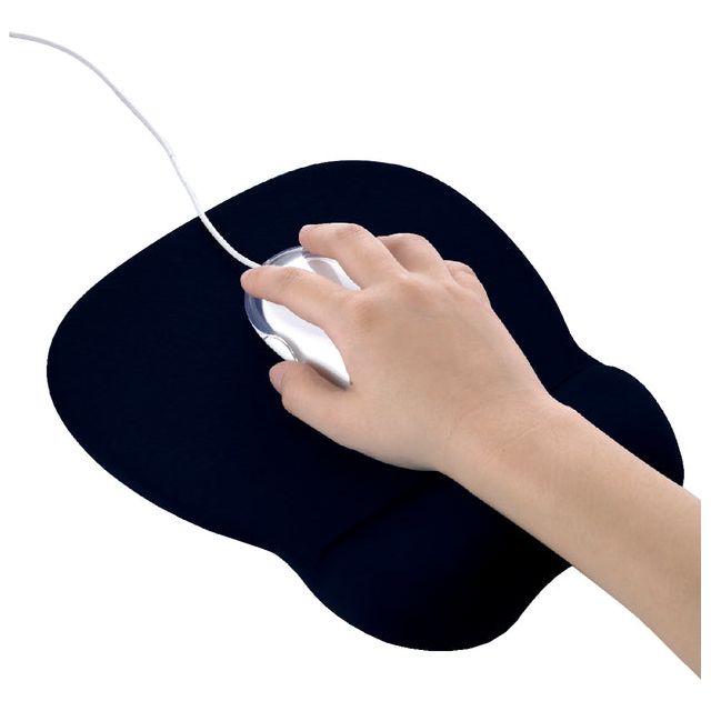 Quantore - Mat de souris + gel de support du poignet noir | 1 pièce