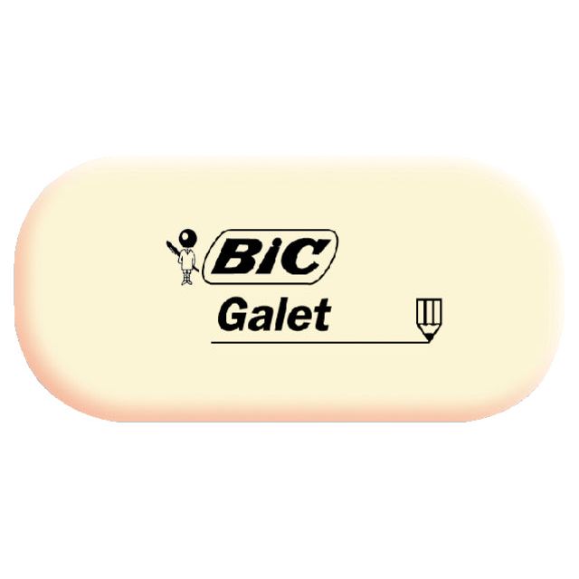 Bic - Gum Galet pvc vrij zacht potlood wit