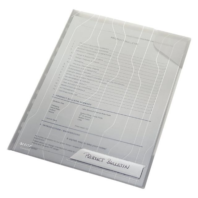 Leitz - CombiFile premium U-mapje, PP, 200 micron, A4, pak van 5 stuks, transparant